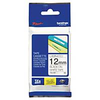 Brother P-Touch TZ Labelling Tape 8M X 12mm - Black On White