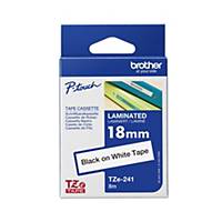 Brother P-Touch TZ Labelling Tape 8M X 18mm - Black On White