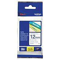 Brother P-Touch TZ Labelling Tape 8M X 12mm - Blue On White