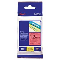 Brother P-Touch TZ Labelling Tape 8M X 12mm - Black On Red