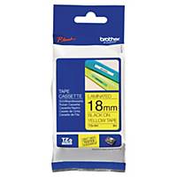 BROTHER P-TOUCH TZE LABELLING TAPE 8M X 18MM - BLACK ON YELLOW