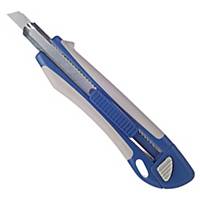 Cutter Lyreco Premium Softgrip, 9 mm, grau/blau