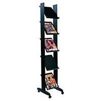 Free standing literature display 5 shelves for 5 A4-documents