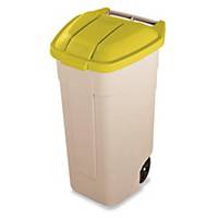 RUBBERMAID LID F/100L CONTAINER YLLW