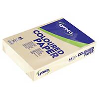 Paquete de 500 hojas de papel A4 de 80 g/m2, crema pastel LYRECO