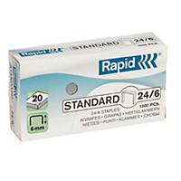 Rapid 38892 staples 24/6 galvanized 20 sheets - box of 1000