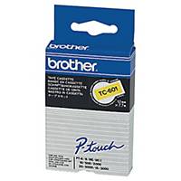 Brother TC601 labelling tape 12mm black/yellow