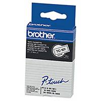 BROTHER TC101 TAPE 12MM BLK/CLEAR