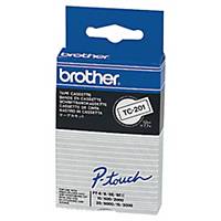 BROTHER P-TOUCH TC LABELLING TAPE 7.7M X 12MM - BLACK ON WHITE
