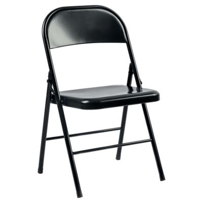 F10 Folding Chair Metal Black , Pack 4