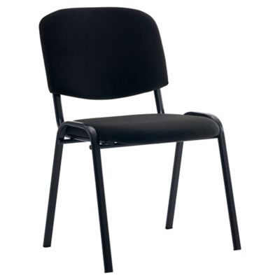 Arws C20 Fabric Stacking Chair Steel Black