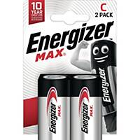 Energizer Batterie E302306700, Baby, LR14/C, 1,5 Volt, MAX, 2 Stück