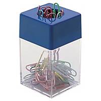 Portafermagli magnetico con fermagli colorati plastica trasparente