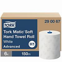 Tork Matic Handtuchrollen H1 Advanced 290067, extra lang, 2-lagig weiß, 6x150m