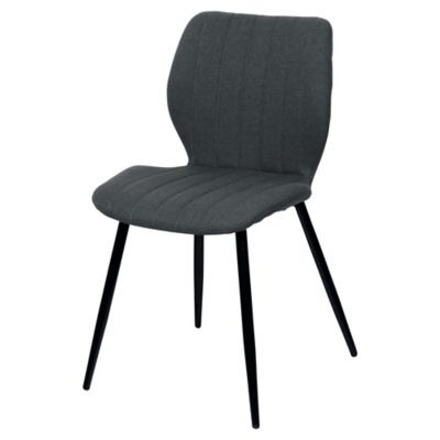Chaise Paperflow Meet Line, tissu couleur anthracite, pieds en acier ...
