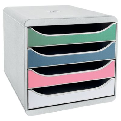 Exacompta Schubladen-Set Big Box Autentik, 4-Schubladen farbl. sortiert ...