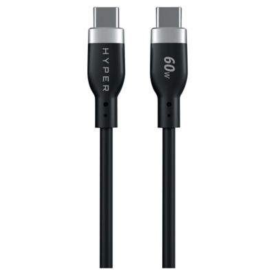 HyperJuice Câble USB-C en silicone, 1,5m, noir