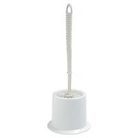 Toiletborstel, H 38 cm, wit, per stuk