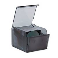 Storage case for 15 CD/DVD transparant black
