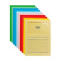 Elco 420515 Ordo pochettes coins avec fenêtre assorties - boîte de 100