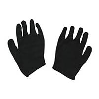 Lady Cotton Gloves Black - Pack of 12 Pairs