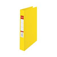 4-RING BINDER A4 35MM YELLOW