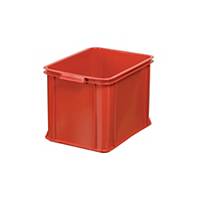 Opbevaringskasse, 28 L, 28,5 x 30 x 40 cm, plast, rød