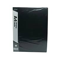 A4 Clear Holder File Non Refillable 20 pocket Black