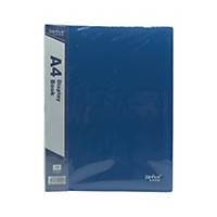 A4 Clear Holder File Non Refillable 20 pocket Blue
