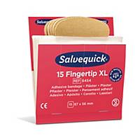 Plaster Salvequick Fingertip 6454, tekstil, XL, pakke a 6 sæt