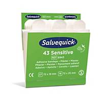 Plaster Salvequick Sensitive, non-woven, pakke a 6 sæt