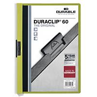Durable 2209 Duraclip clip folder A4 PVC 60 pages green