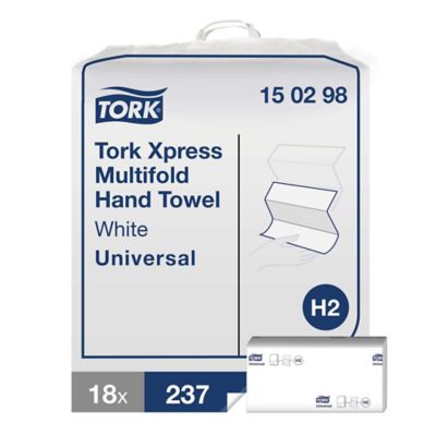Tork Xpress® Economical Multifold Hand Towels White H2, 150298, Pack of 4266