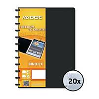 Sichtbuch Bind-Ex Adoc System 5822, A4, 20 Taschen, schwarz