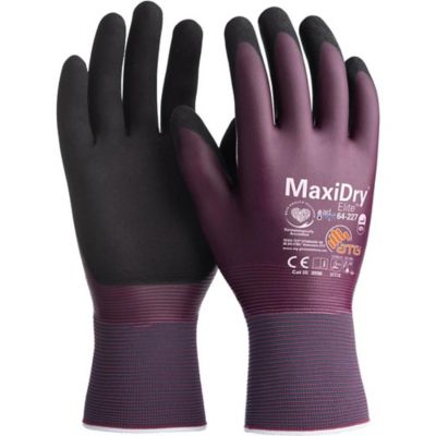 ATG 64-227 MaxiDry Elite Fully coated knitwrist  ,Size 10 - Bx of 12