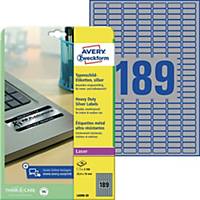 Avery Zweckform Typenschild-Etiketten L6008-20 25,4x10mm silber 20 Bl/3780 St