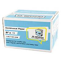 IQ Continuous Paper 1 Ply Plain 9   X 11   - Box of 2,000 Sheets