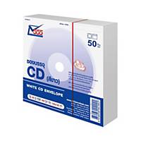 555 CD Envelope Size 125mm X 125mm 100Gram White - Pack of 50