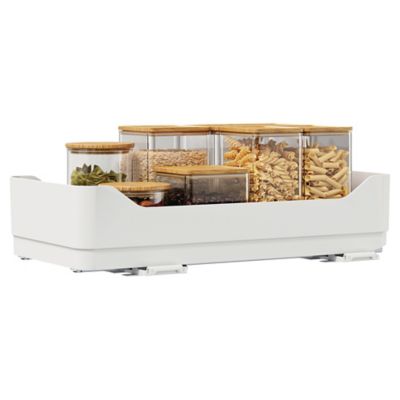 Tiroir téléscopique inférieur pour cuisine Tesa, blanc
