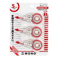 TOMBOW CT-CF5 CORRECTION TAPE 5MM X 8M - PACK OF 3