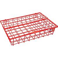 ORCA 88 Wire Letter Tray with Lid Plastic Coated  Red