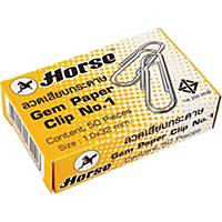 HORSE Round Paper Clips 32mm - Box of 50