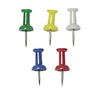 E503 Push Pins Assorted Colours - Pack of 30