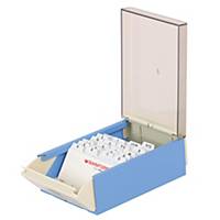 EAGLE 818S BUSINESS CARD BOX FOR 400CARDS BLUE