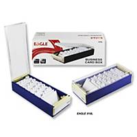 EAGLE 818L BUSINESS CARD BOX FOR 700CARDS BLUE