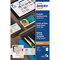 Avery C32011 Business Cards 85x54mm 10-Up - Pack Of 25