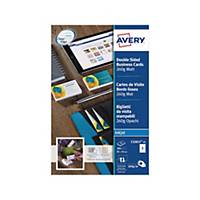 Visitenkarten Avery Zweckform C32015, 85x54 mm, Inkjet, weiss, Pk. à 200 Stk.