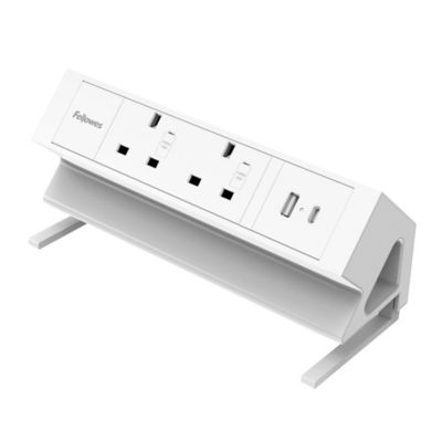 Fellowes Power Desk 2 White