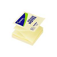Sticky notes Lyreco Z-Notes, 76 x 76 mm, 100 sheets, yellow, package of 12 pcs