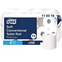 Toilettenpapier Tork T4 110316, 3-lagig, Packung à 8 Rollen